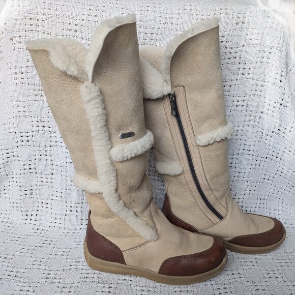 Pajar Igloo Shearling Winter Boots Women's 7 Tall Shaft Made in Canada - Picture 3 of 10